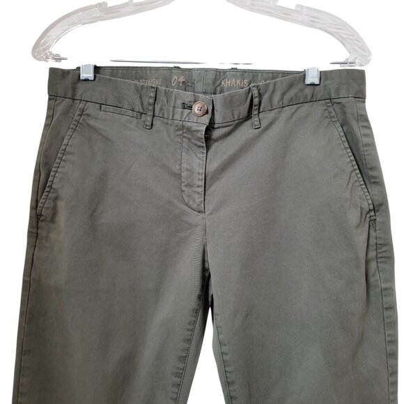 Khakis By Gap Size 4 "Broken In Straight" Deep Olive Green Pants, Exc. Used Cond - Picture 2 of 12